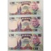 ZAMBIA 1986 . FIFTY 50 KWACHA BANKNOTES . CONSECUTIVE SEVEN